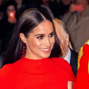 Le prince Harry, duc de Sussex, et Meghan Markle, duchesse de Sussex assistent au festival de musique de Mountbatten au Royal Albert Hall de Londres, Royaume Uni, le 7 mars 2020. 