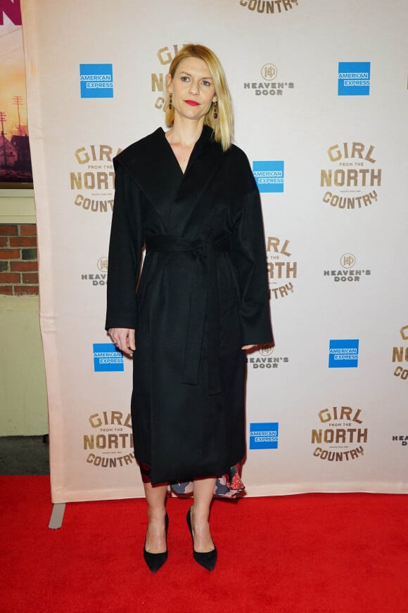Claire Danes à la générale de la comédie musicale "Girl From The North Country" au théâtre Belasco à New York.