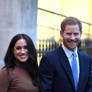 Le prince Harry, duc de Sussex, et Meghan Markle, duchesse de Sussex, en visite à la Canada House à Londres