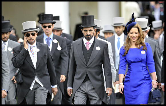 La princesse et l'émir de Dubaï Mohammed bin Rashid Al Maktoum au Royal Ascot, en Angleterre, en 2012.