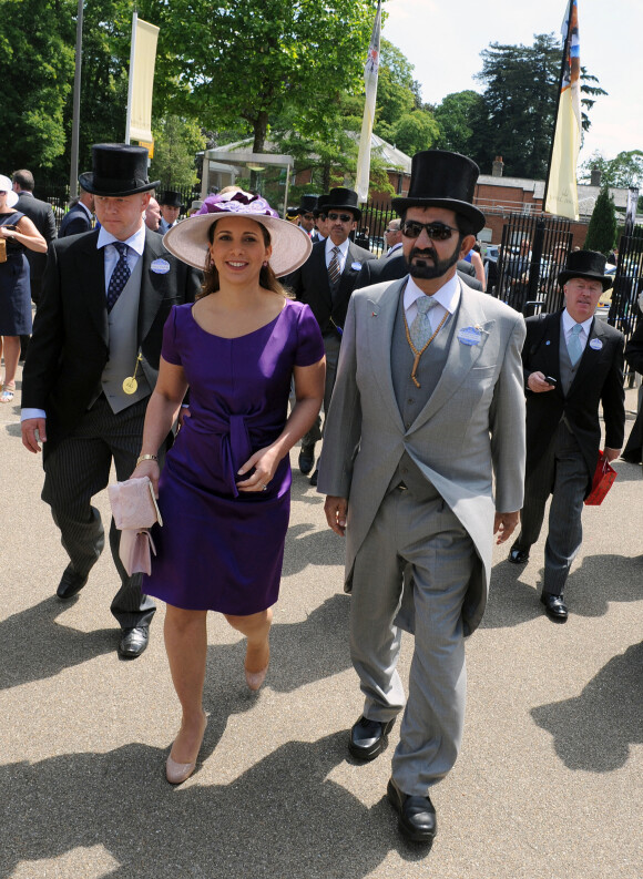 Sheikh Mohammed Bin Rashid Al Maktoum et la princesse Haya Bint Al Hussein au Royal Ascot en Angleterre, en 2011.