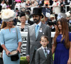 L'émir Mohammed bin Rashid Al Maktoum, son épouse la princesse Haya, leur fils Zayed et leur fille Sheikha, au Royal Ascot, en Angleterre, en 2018.