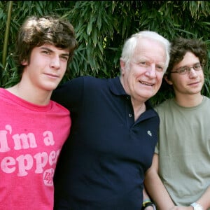 André Dussollier et ses fils Antoine et Léo - Tournoi de Roland-Garros.