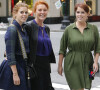 Exclusif - Sarah Ferguson et ses filles les princesses Eugénie et Béatrice sont allées déjeuner dans un restaurant à New York.