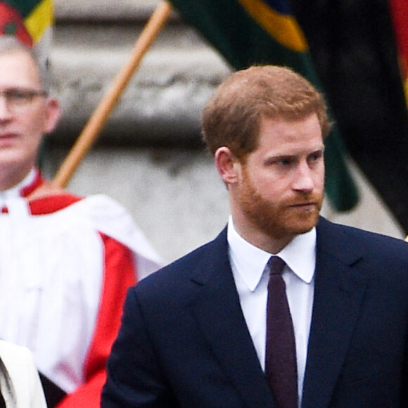 Le prince Harry et sa fiancée Meghan Markle - La famille royale d'Angleterre à son arrivée à la cérémonie du Commonwealth en l'abbaye Westminster à Londres. Le 12 mars 2018