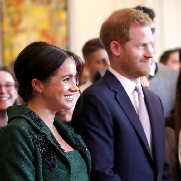 Le prince Harry et Meghan Markle (enceinte) lors de leur visite à la Canada House dans le cadre d'une cérémonie pour la Journée du Commonwealth