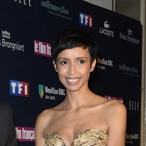 Sonia Rolland et son compagnon Jalil Lespert - Cérémonie des 22èmes Trophées du Film Français 2015 au Palais Brongniart à Paris, le 12 février 2015.