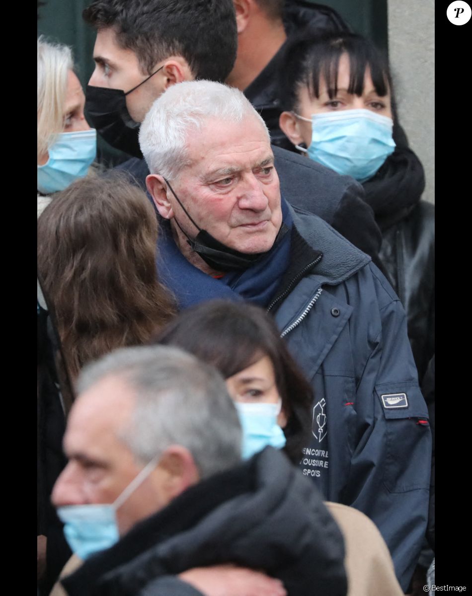 Jean-Marie Dominici, le père de Christophe Dominici - Sorties - famille et amis - Cérémonie religieuse en hommage au joueur Christophe Dominici en l'église Saint-Cécile à Boulogne Billancourt le 2 décembre 2020