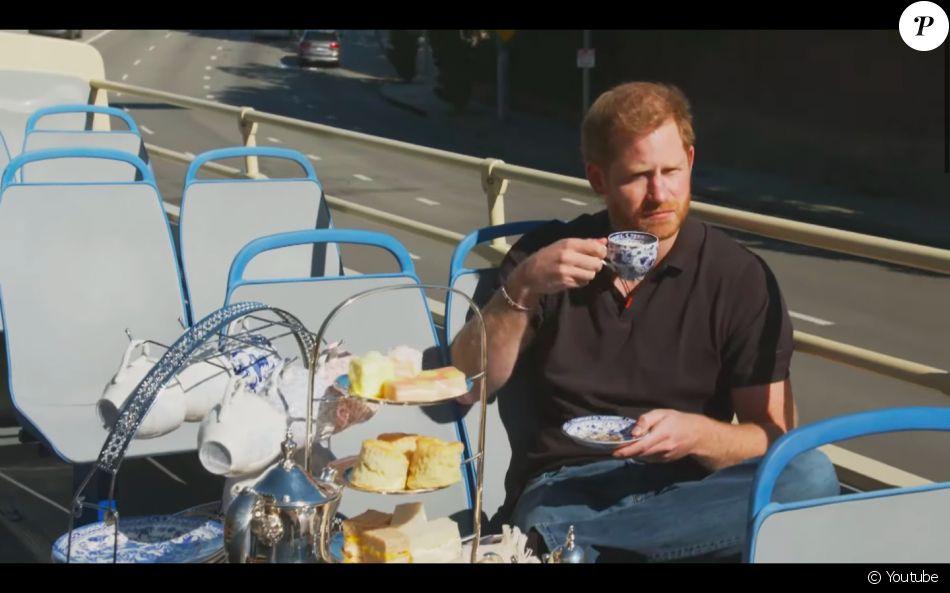 Le prince Harry dans le "Late Late Show" de James Corden, enregistré à Los Angeles et diffusé le 25 février 2021.