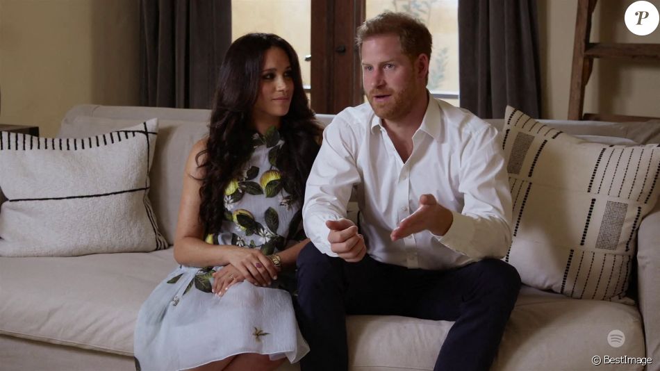 Le prince Harry et Meghan Markle, duc et duchesse de Sussex, font leur première apparition en podcast sur Spotify depuis l'annonce de la deuxième grossesse de Meghan le 22 février 2021.