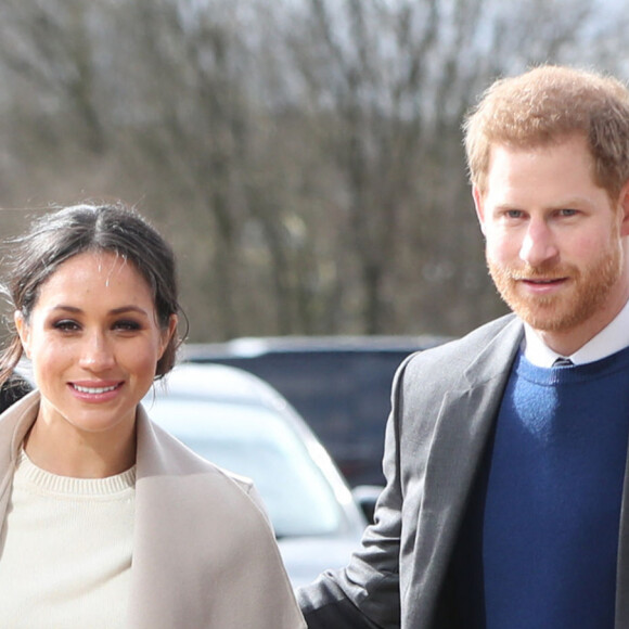 Le prince Harry et Meghan Markle au centre des expositions Eikon où ils assistent à un événement pour marquer la deuxième année de la jeunesse à Lisburn, Ireland, le 23 mars 2018.