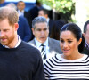 Le prince Harry, duc de Sussex et Meghan Markle (enceinte), duchesse de Sussex en visite à la Villa des Ambassadeurs à Rabat lors de leur voyage officiel au Maroc. Le 25 février 2019