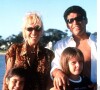 Diego Maradona, Claudia et leurs deux filles en Argentine.