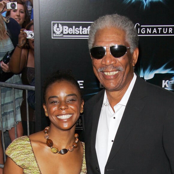 Archive - Morgan Freeman et sa petite fille E'Dena Hines à la première de "The Dark Night" à New York le 14 juillet 2008.