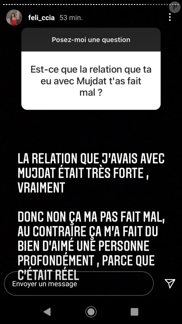 Feliccia s'exprime sur sa rupture avec Mujdat, sur Instagram, le 4 mars 2021