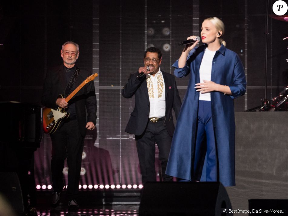 Exclusif - Michael Jones, Khaled et Madame Monsieur (Emilie Satt) - Concert "Unis pour le Liban" à l'Olympia à Paris. Le 1er octobre 2020. © Da Silva-Moreau / Bestimage