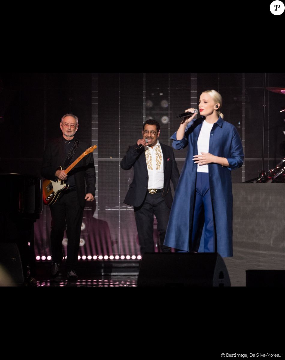 Exclusif - Michael Jones, Khaled et Madame Monsieur (Emilie Satt) - Concert "Unis pour le Liban" à l'Olympia à Paris. Le 1er octobre 2020. © Da Silva-Moreau / Bestimage