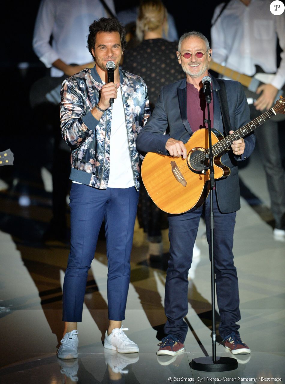 Exclusif - Amir Haddad et Michael Jones - Emission "Goldman, 40 ans de chansons" à la Seine Musicale à Boulogne-Billancourt. Le 6 juin 2017. © Cyril Moreau-Veeren Ramsamy / Bestimage