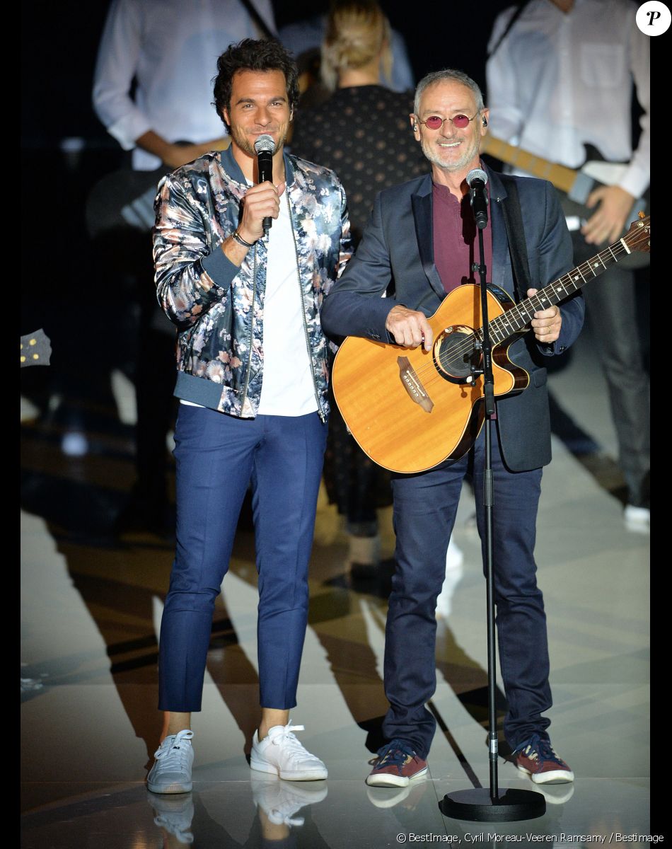 Exclusif - Amir Haddad et Michael Jones - Emission "Goldman, 40 ans de chansons" à la Seine Musicale à Boulogne-Billancourt. Le 6 juin 2017. © Cyril Moreau-Veeren Ramsamy / Bestimage