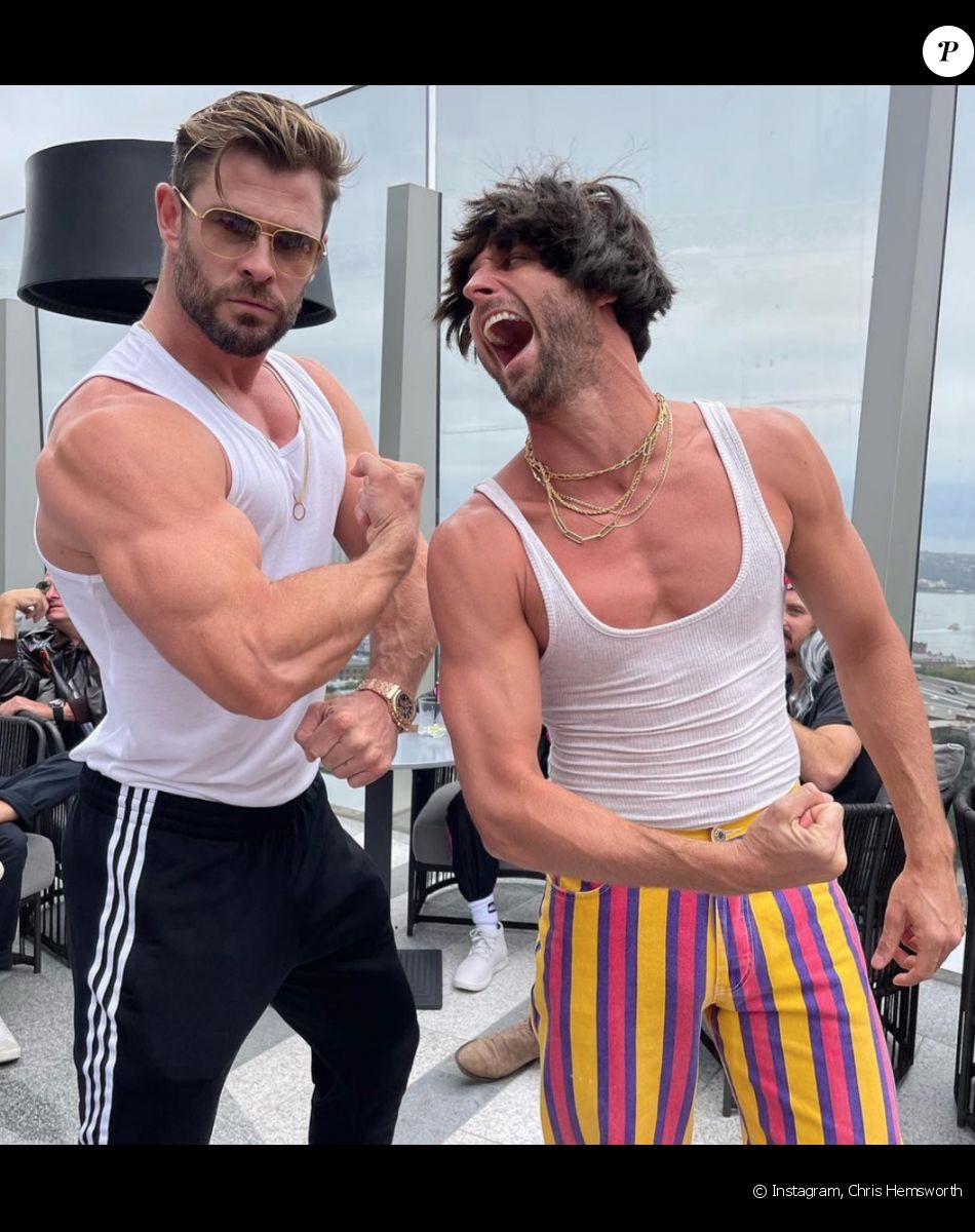 Chris Hemsworth assiste à la fête d'anniversaire d'Aaron Grist.