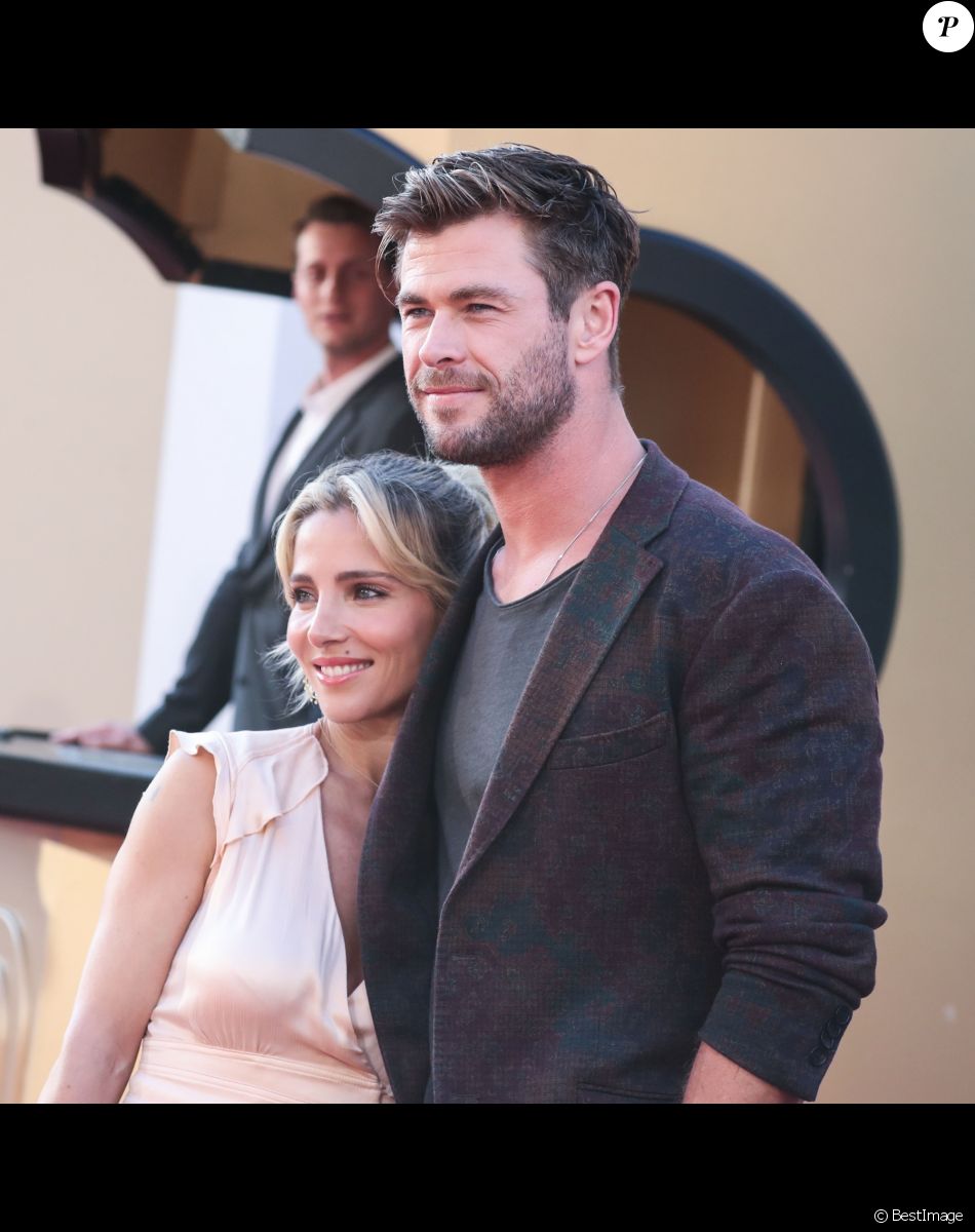 Elsa Pataky et Chris Hemsworth à la première de "Once Upon a Time in Hollywood" à Hollywood, le 22 juillet 2019.