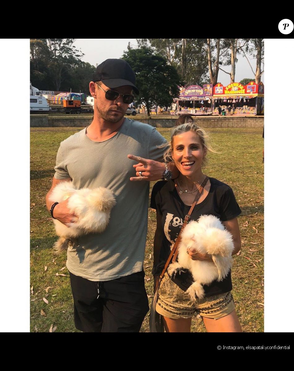 Elsa Pataky et son mari Chris Hemsworth sur Instagram, novembre 2019.