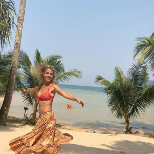 Elsa Pataky en vacances en Thaïlande, en janvier 2019.