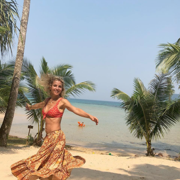 Elsa Pataky en vacances en Thaïlande, en janvier 2019.