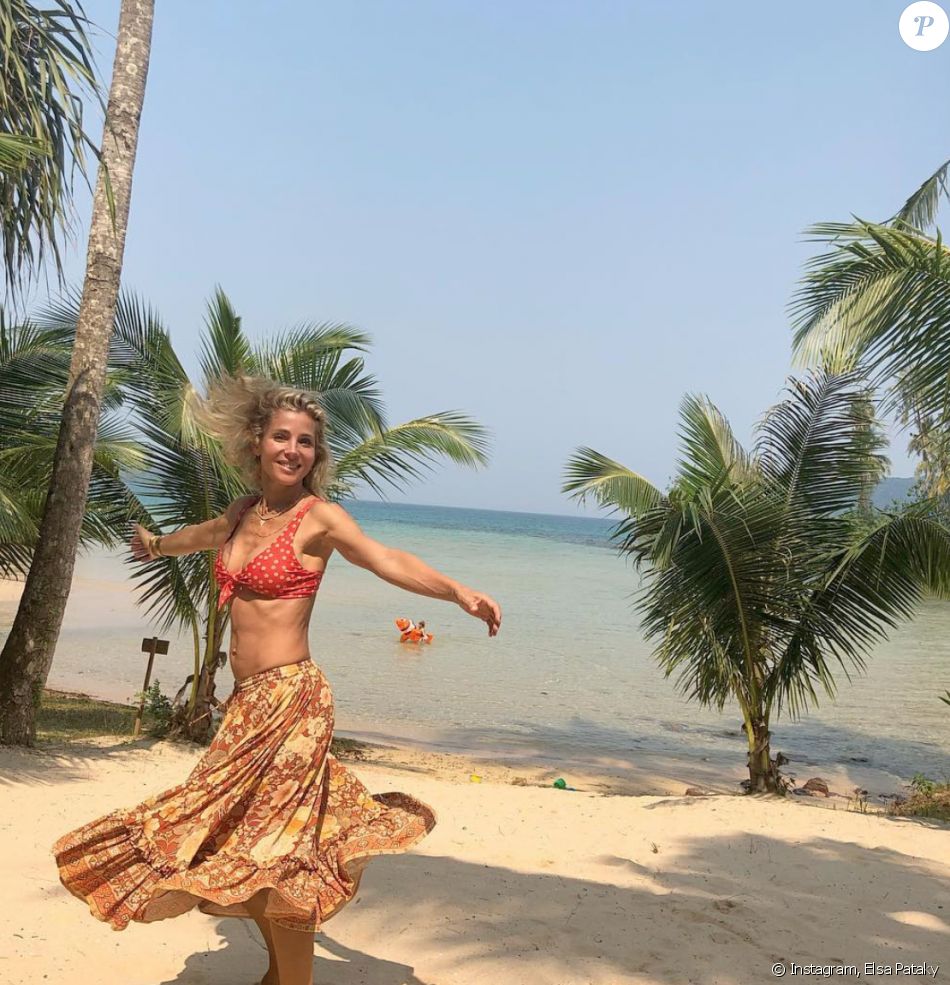 Elsa Pataky en vacances en Thaïlande, en janvier 2019.