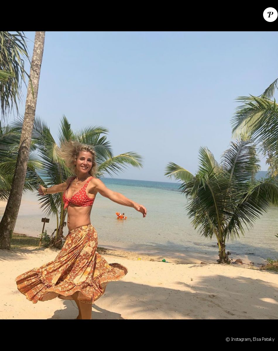 Elsa Pataky en vacances en Thaïlande, en janvier 2019.