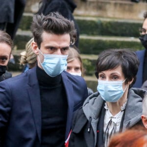 Marie-Claude Pietragalla lors des obsèques du danseur étoile Patrick Dupond en l'église Saint-Roch à Paris, France, le 11 mars 2021.