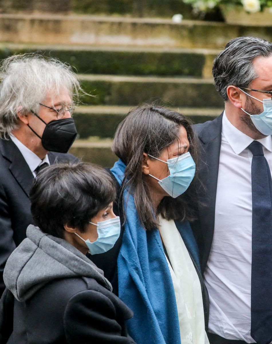 Marie-Claude Pietragalla lors des obsèques du danseur étoile Patrick Dupond en l'église Saint-Roch à Paris, France, le 11 mars 2021.