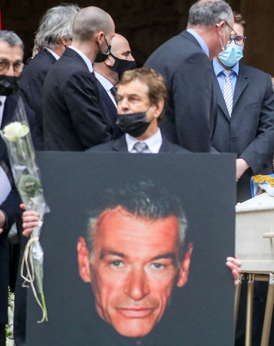 Marie-Claude Pietragalla lors des obsèques du danseur étoile Patrick Dupond en l'église Saint-Roch à Paris, France, le 11 mars 2021.