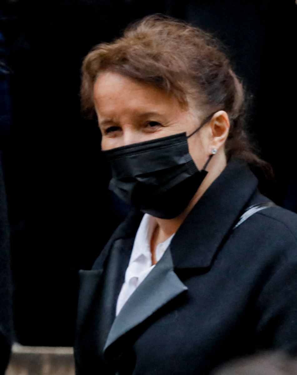 Anne Roumanoff lors des obsèques du danseur étoile Patrick Dupond en l'église Saint-Roch à Paris, France, le 11 mars 2021.