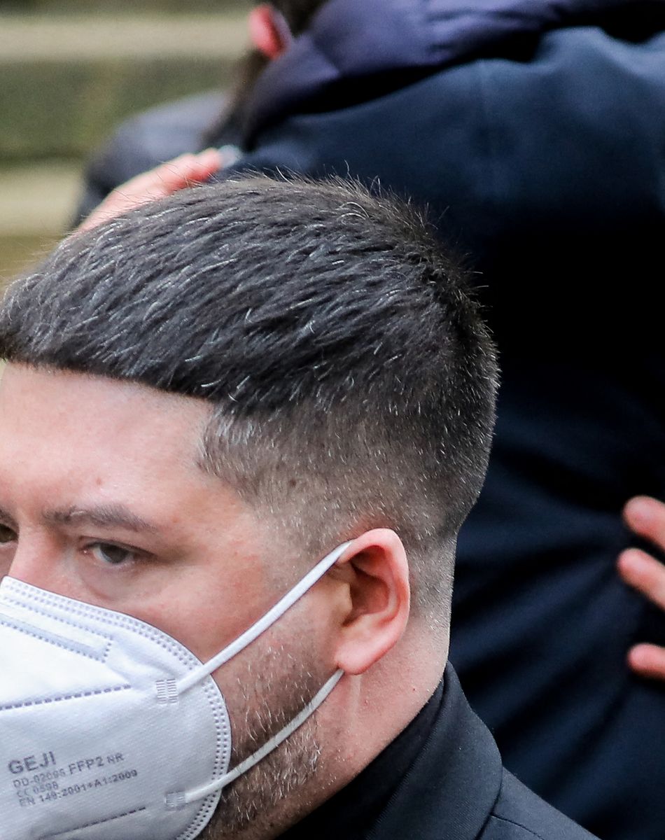 Chris Marques - Arrivées aux Obsèques du danseur étoile Patrick Dupond en l'église Saint-Roch à Paris, France, le 11 mars 2021.