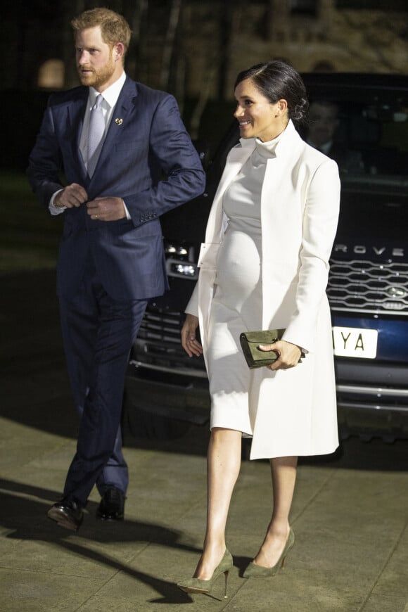 Le prince Harry et Meghan Markle, enceinte, arrivent au musée d'histoire naturelle pour assister à la soirée de gala The Wilder Earth à Londres