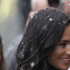 Le prince Harry, duc de Sussex, et Meghan Markle, duchesse de Sussex, enceinte, visitent le théâtre Bristol Old Vic. à Bristol le 1er février, 2019