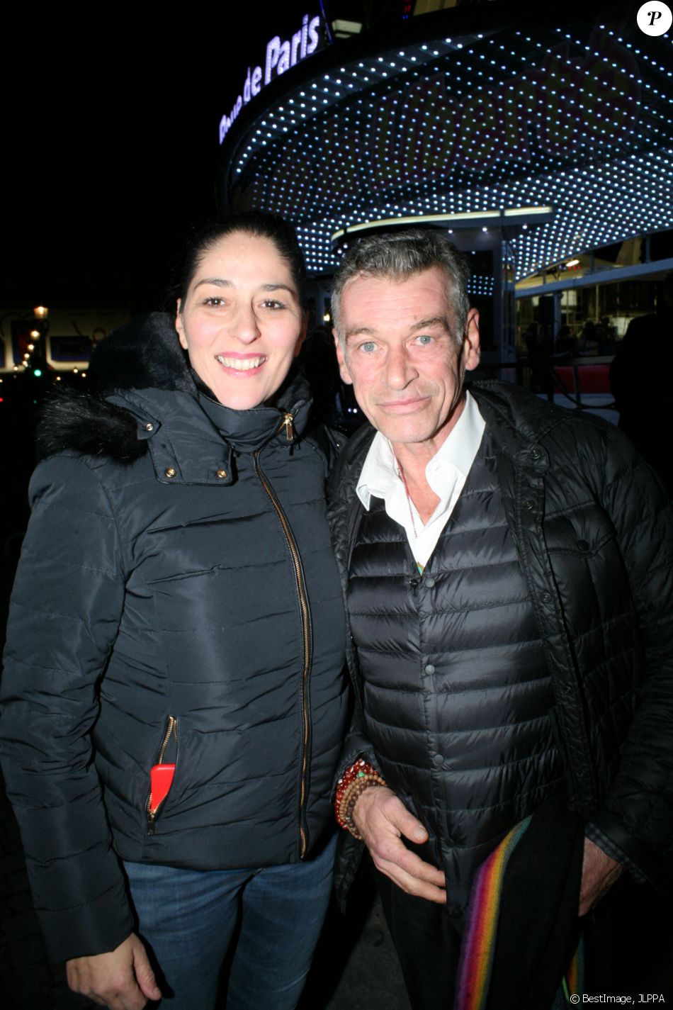 Patrick Dupond et sa compagne Leïla Da Rocha - Les célébrités arrivent pour l'inauguration de la grande roue à Paris, France, le 17 novembre 2017. © JLPPA/Bestimage