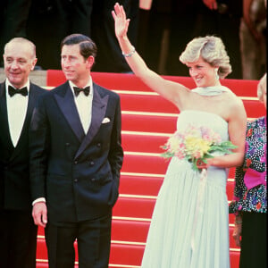 Diana et le prince Charles au Festival de Cannes en 1987.