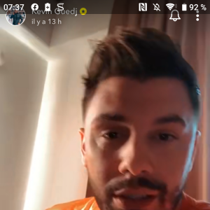 Kevin Guedj de retour sur Snapchat, le 16 mars 2021