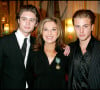 Nicole Calfan et ses deux fils, Michael et Jerémy.