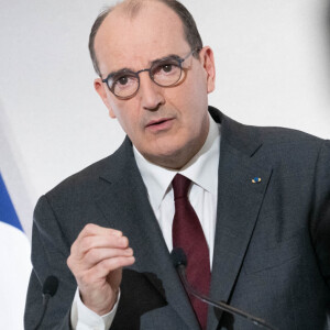 Conférence de presse du Premier ministre, Jean Castex et le ministre des Solidarités et de la Santé sur la stratégie du gouvernement face a la pandémie de covid-19. © Jacques Witt/Pool/Bestimage