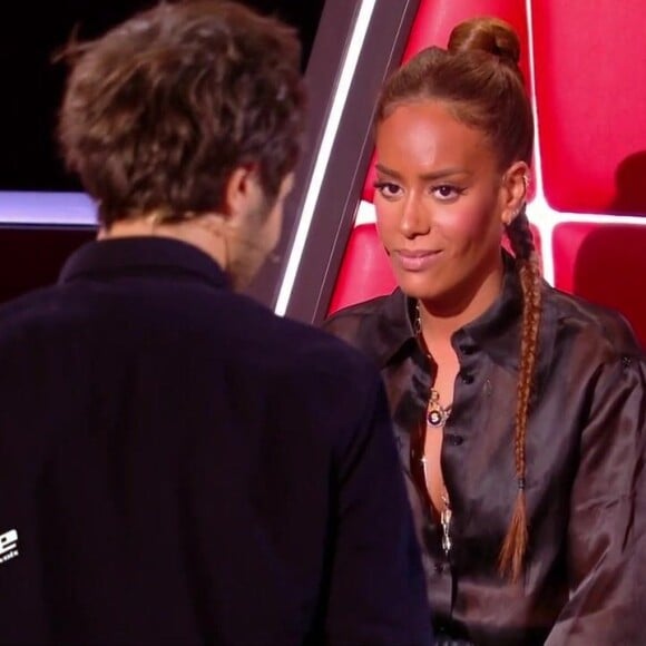 Amel Bent et Vianney dans l'émission "The Voice" de TF1.