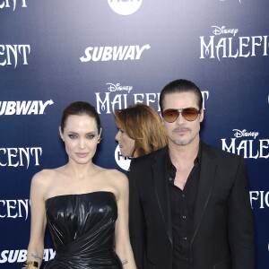 Angelina Jolie et Brad Pitt - Première du film Maleficient à Los Angeles, le 29 mai 2014.