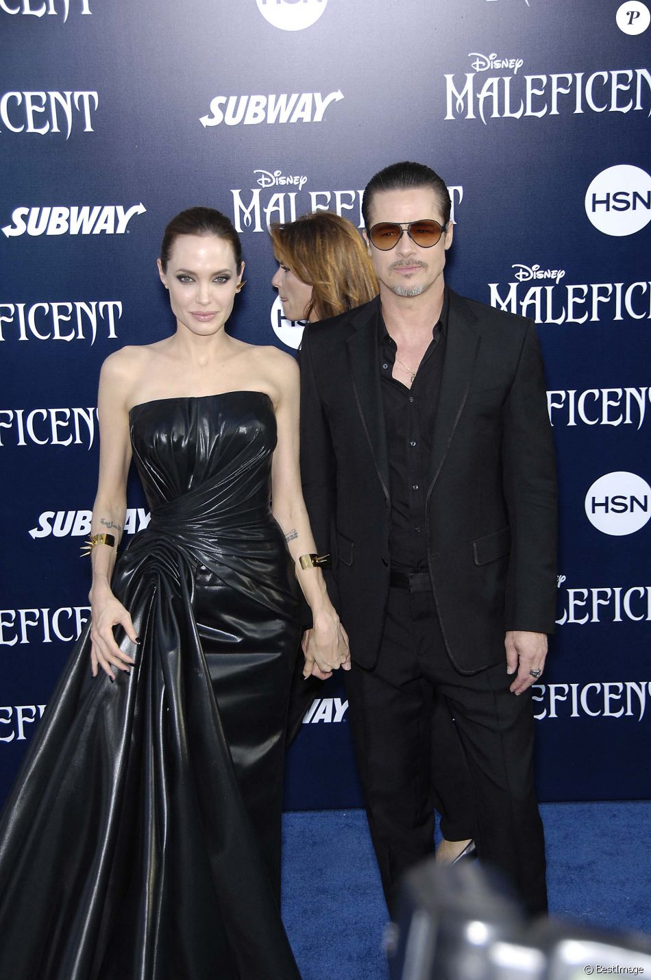 Angelina Jolie et Brad Pitt - Première du film Maleficient à Los Angeles, le 29 mai 2014.