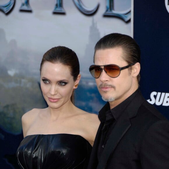 Angelina Jolie et Brad Pitt - Première du film Maleficient à Los Angeles, le 29 mai 2014.