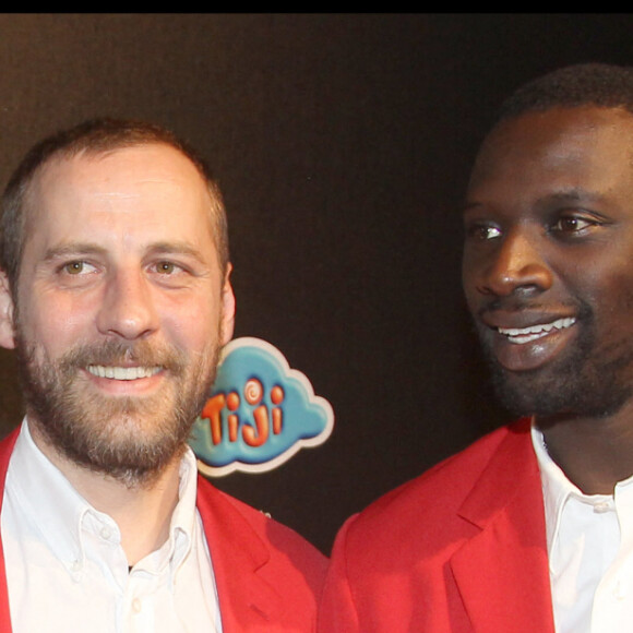 Omar Sy et Fred Testot au Palais de Tokyo à Paris.