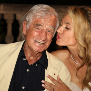 Exclusif - Jean-Paul Belmondo, Petra Frey - Mariage du footballeur Sébastien Frey avec Petra au Château Saint Georges à Grasse, le 29 juin 2019. © Denis Guignebourg/Bestimage