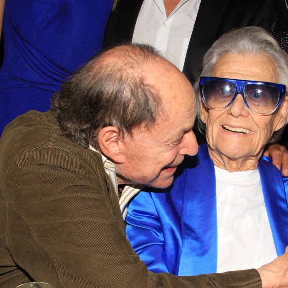 Charles Dumont, Michou, Jean-Paul Belmondo - Michou fête son 88e anniversaire dans son cabaret avec ses amis à Paris le 18 juin 2019. © Philippe Baldini/Bestimage