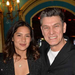 Exclusif - Marc Lavoine et sa compagne Line Papin à la générale de presse du spectacle musicale " Les Souliers Rouges " aux Folies Bergères à Paris, France, le 4 février 2020. © Veeren/Bestimage 